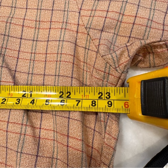 Burberry London Men’s Tan Striped Striped Button Down Shirt Short Sleeves Sz M - Picture 5 of 9